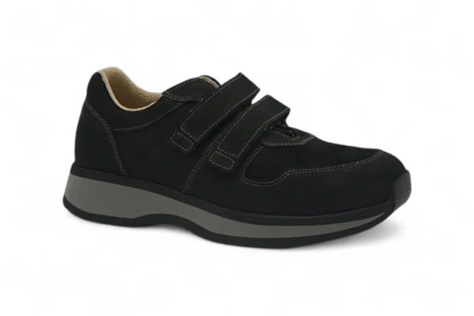Nimco-Brave Velcro-Black-schuin
